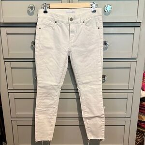 LOFT White Ankle Cropped Jeans
